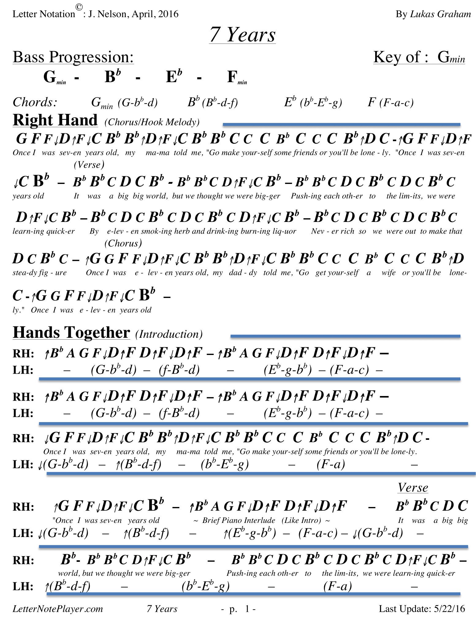 Letter Note Player