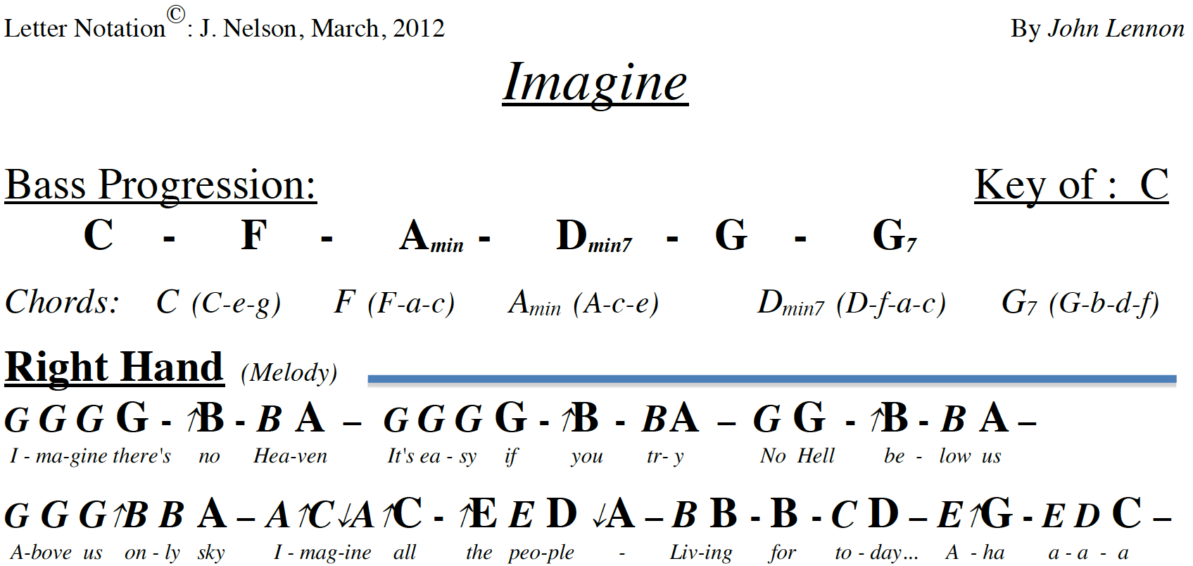 Imagine John Lennon LetterNotes